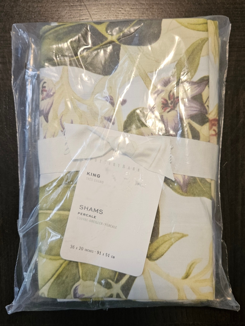 Pottery Barn Thistle Floral Percale Shams Size 36x20